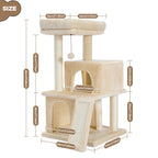 Multi-Level Cat Tree For Cats With Cozy Perches Stable Cat Climbing Frame Cat Scratch Board Toys Cat Furniture