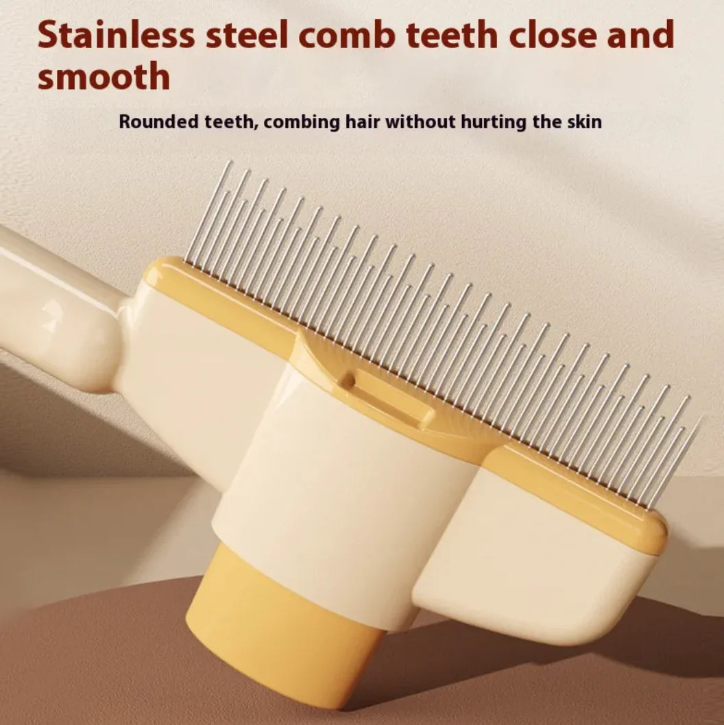 Self-Cleaning Pet Grooming Comb