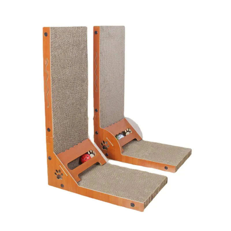 Durable L-Shaped Cat Scratching Board for Play